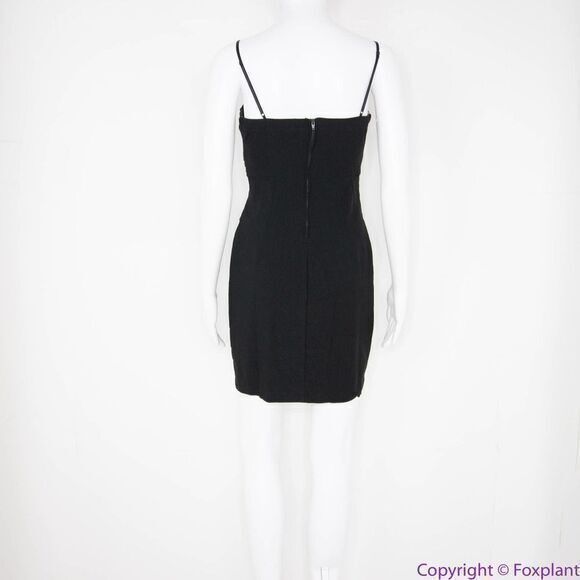 Ruby Rox USA-made black mini bodycon dress spaghetti strap, size S - Picture 6 of 13